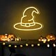 Brighten Up Your Home, Office, or Halloween Event with the Enchanting Wizard Magic Hat Neon Sign.
