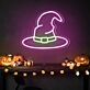Brighten Up Your Home, Office, or Halloween Event with the Enchanting Wizard Magic Hat Neon Sign.