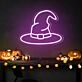 Brighten Up Your Home, Office, or Halloween Event with the Enchanting Wizard Magic Hat Neon Sign.