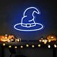 Brighten Up Your Home, Office, or Halloween Event with the Enchanting Wizard Magic Hat Neon Sign.