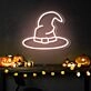 Brighten Up Your Home, Office, or Halloween Event with the Enchanting Wizard Magic Hat Neon Sign.