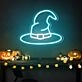 Brighten Up Your Home, Office, or Halloween Event with the Enchanting Wizard Magic Hat Neon Sign.