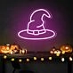 Brighten Up Your Home, Office, or Halloween Event with the Enchanting Wizard Magic Hat Neon Sign.