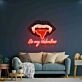 Add Romantic Ambiance to Your Living Room, Wedding, or Valentine's Day Celebration with Be My Valentine Led Uv Neon Sign Wall Art.
