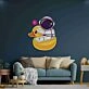 Light Up Your Space Adventure: Duck Astronaut Led Uv Neon Sign Perfect for Home, Office, and Cosmic-Themed Parties.
