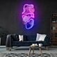 Brighten Your Spaces: Flowers In Head Led Uv Neon Sign for Enchanting Home, Office, and Event Ambiance.