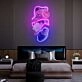 Brighten Your Spaces: Flowers In Head Led Uv Neon Sign for Enchanting Home, Office, and Event Ambiance.