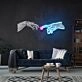 Brighten Your Space: Hand Love Led Uv Neon Sign for Romantic Ambiance in Living Rooms, Bars, and Weddings