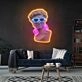 Elevate Your Space: Headphone On David Led Uv Neon Sign - A Versatile Accent for Home, Office, and Entertainment Venues.
