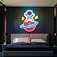 Light Up Your Events: Music Astronaut Custom Led Uv Neon Sign Artwork for Bars, Weddings, and Home Decor.