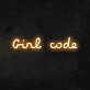 'Girl Code' Neon Sign
