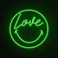 Smiley Love Face Neon Sign