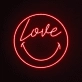 Smiley Love Face Neon Sign