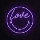 Smiley Love Face Neon Sign