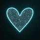 Heart &amp; UV Print Pattern Neon Sign