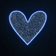 Heart &amp; UV Print Pattern Neon Sign