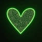 Heart &amp; UV Print Pattern Neon Sign