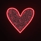 Heart &amp; UV Print Pattern Neon Sign