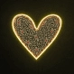 Heart &amp; UV Print Pattern Neon Sign