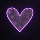 Heart &amp; UV Print Pattern Neon Sign
