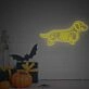 Brighten Your Halloween Celebration and Home Decor with the Whimsical Halloween Dachshund Skeleton LED Neon Sign – Perfect for Parties, Events, and Spooky Themed Bars.