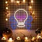 Brighten Up Your Halloween Festivities at Home, Office, or Bar with the Halloween Skull Head And Bone LED Neon Sign.