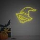 Add a Spooky Glow to Your Halloween Celebrations and Themed Parties with the Halloween Skull Head With Magic Hat LED Neon Sign.