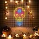 Set a Spooky Vibe for Halloween Parties and Haunted Houses with the Halloween Skull Light Bulb LED Neon Sign