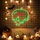Brighten Up Your Halloween Bash or Themed Bar with the Spooky Halloween Skull Pision Apple LED Neon Sign.