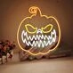 Brighten Up Your Halloween Festivities and Decor with the Halloween Smiling Pumpkins LED Neon Sign for Home, Office, and Party Ambiance.