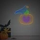 Brighten Up Your Halloween Festivities and Home Decor with the Helloween Pumpkin With Blue Crow LED Neon Sign
