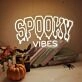 Brighten Up Your Bar, Halloween Party, or Home with the Melting Spooky Vibes LED Neon Sign.