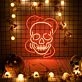 Elevate Your Bar or Game Room Aesthetics with the Skull Head With Red Snake LED Neon Sign.