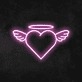 Angel Heart Neon Sign