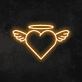 Angel Heart Neon Sign