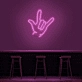 Rock On Hand Neon Sign