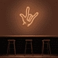 Rock On Hand Neon Sign