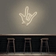 Rock On Hand Neon Sign