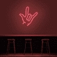 Rock On Hand Neon Sign