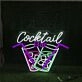 Elevate your space from home bars to wedding receptions with the Cocktail Bar With Two Drinks Custom LED Neon Sign.