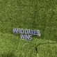 Brighten Your Office, Store or Bar Ambiance with the Who Dares Wins Blue LED Neon Sign.