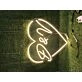 Brighten Your Love: Perfect for Weddings, Engagements, and Romantic Evenings with the D And V Heart Yellow LED Neon Sign