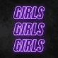 Girls Girls Girl Neon Sign