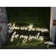 Brighten Your Wedding Day and Home Ambience with You Are The Reason For My Smiles White LED Neon Sign.