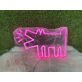 Brighten Up Your Home, Office, or Bar with the Captivating Barking Wolf Purple LED Neon Sign.