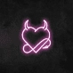 Devil Heart Neon Sign