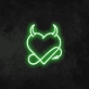Devil Heart Neon Sign
