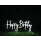 Brighten Up Your Celebration - Happy Birthday White LED Neon Sign for Parties, Homes, and Special Events