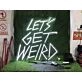 Brighten Your Office, Bar, or Next Event with the Lets Get Weird White LED Neon Sign.