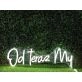Add a modern flair to your bar, office, and wedding ambiance with the Od Teraz My White LED Neon Sign.